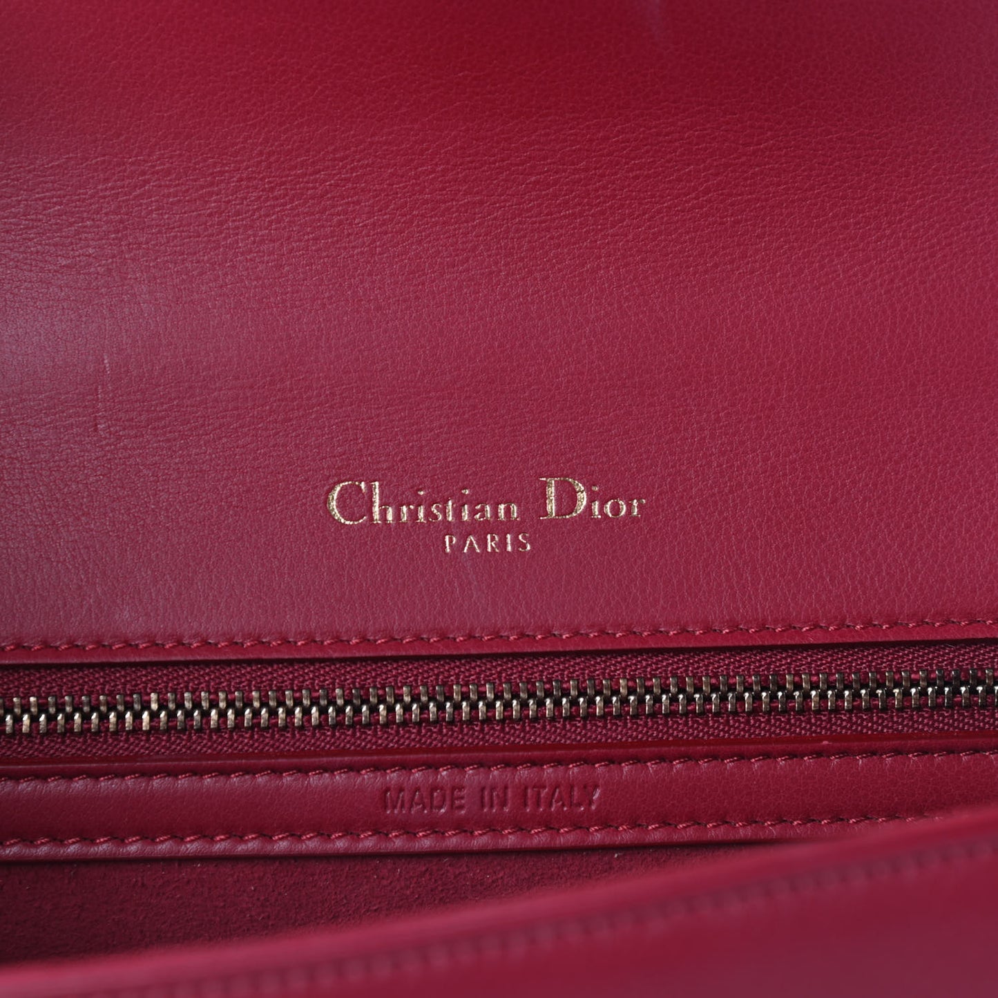 Calfskin Studded Medium Diorama Flap Bag Red