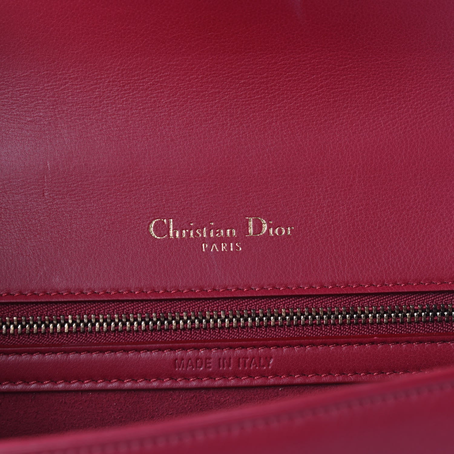 Christian Dior Calfskin Studded Medium Diorama Flap Bag Red 6 of 8