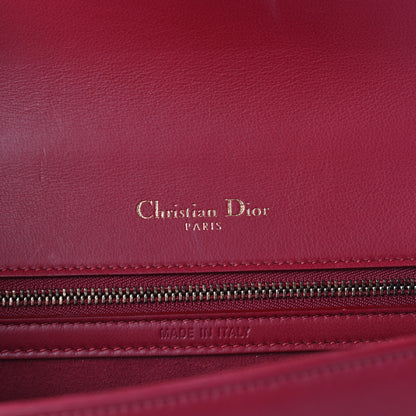 Christian Dior Calfskin Studded Medium Diorama Flap Bag Red 6 of 8