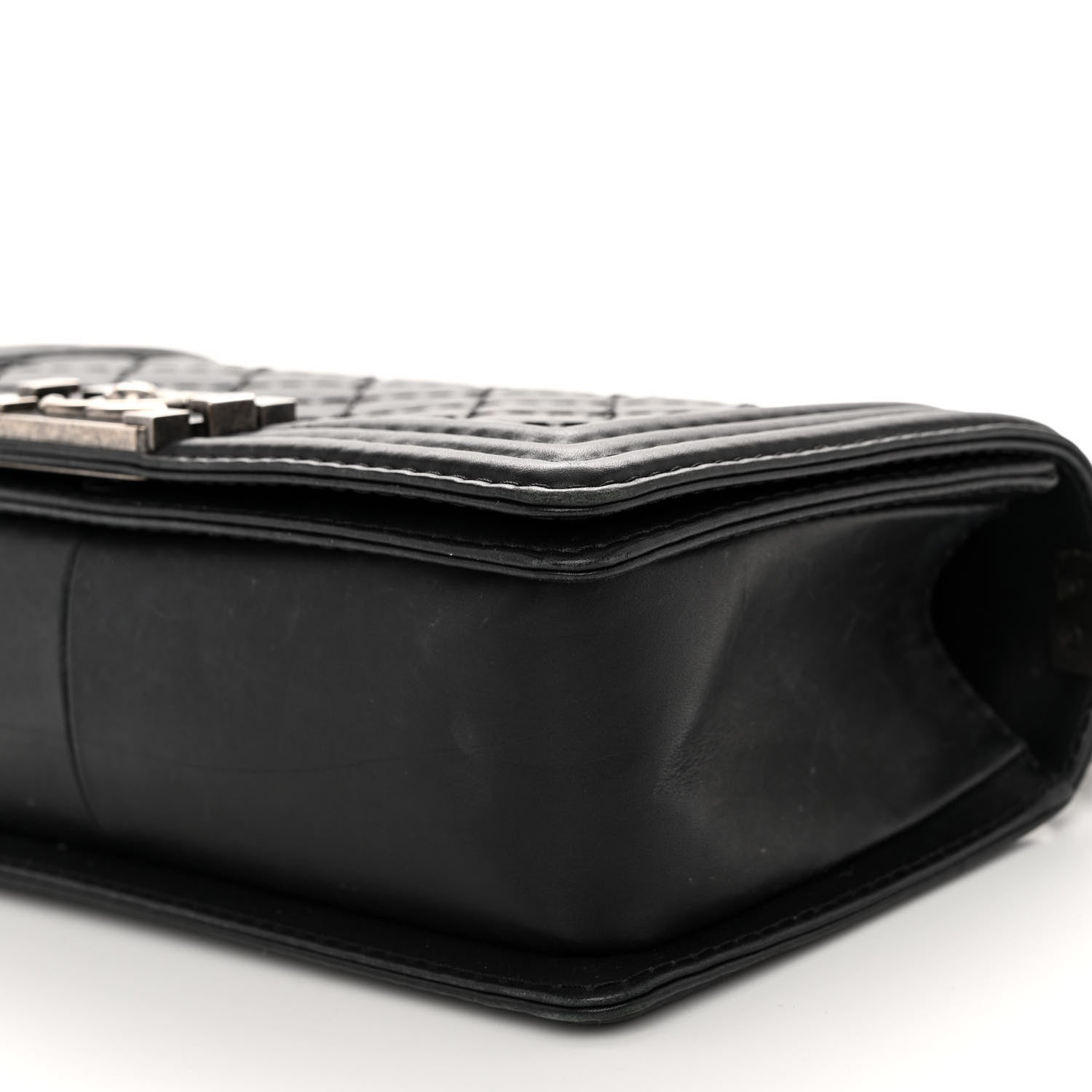 Chanel Calfskin Stitched Medium Boy Flap Black 9 of 10