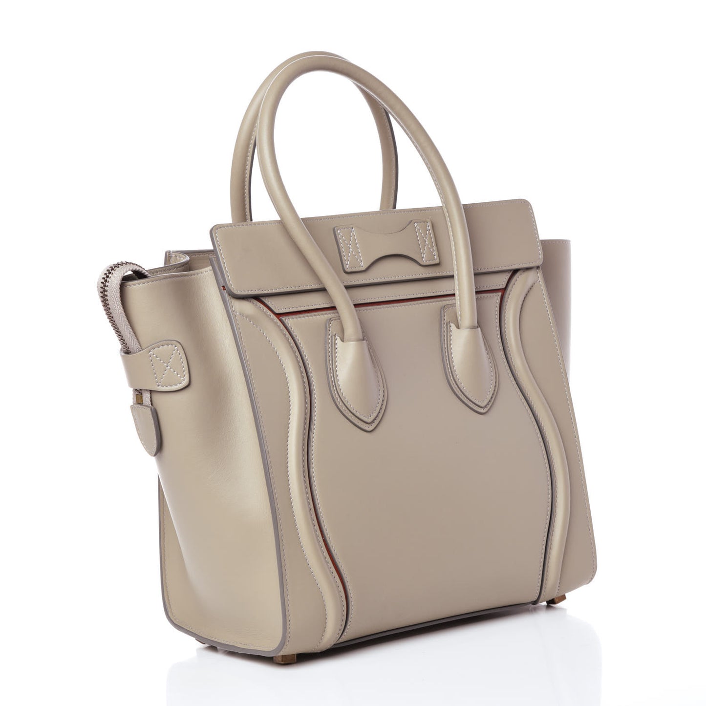 Smooth Calfskin Interstice Micro Luggage Quartz