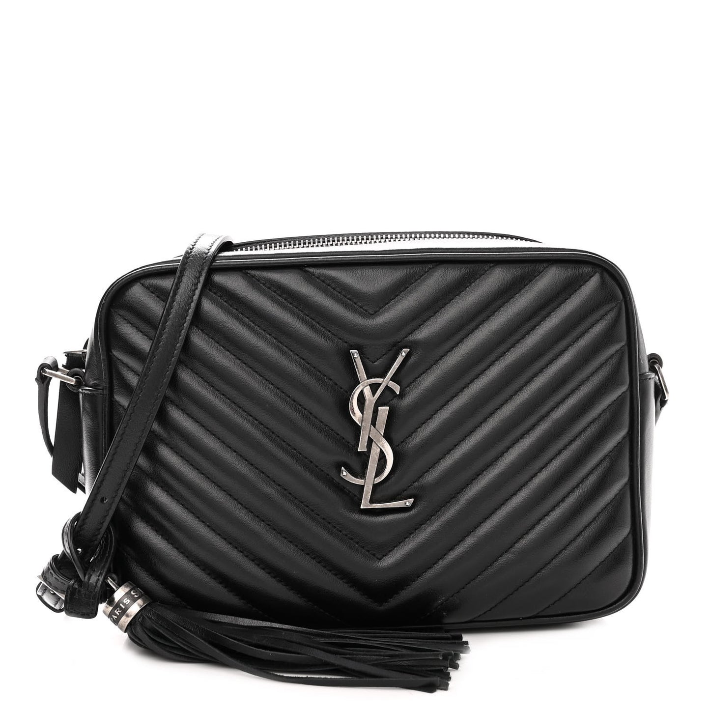 Calfskin Matelasse Monogram Lou Camera Bag Black