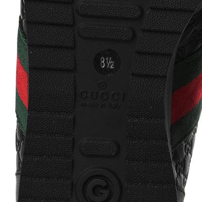Gucci Microguccissima Mens Web Sneakers 8.5 Black 6 of 8