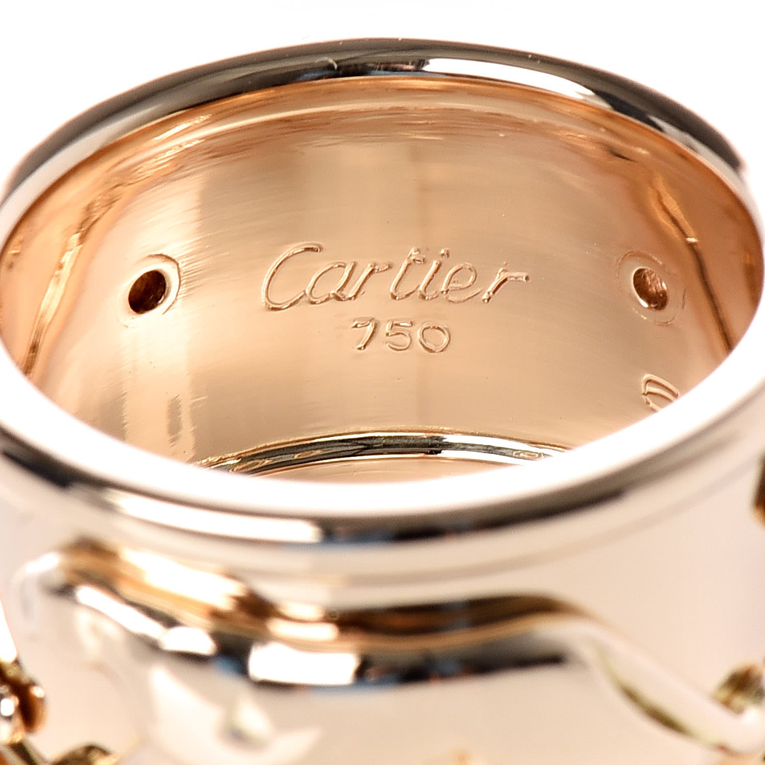 Cartier 18K Yellow Gold Panthere Band Ring 51 5.75 4 of 5
