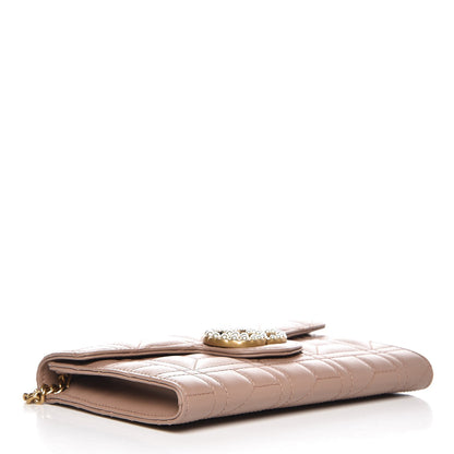 Gucci Calfskin Matelasse Mini Pearly GG Marmont Chain Wallet Porcelain Rose 4 of 7