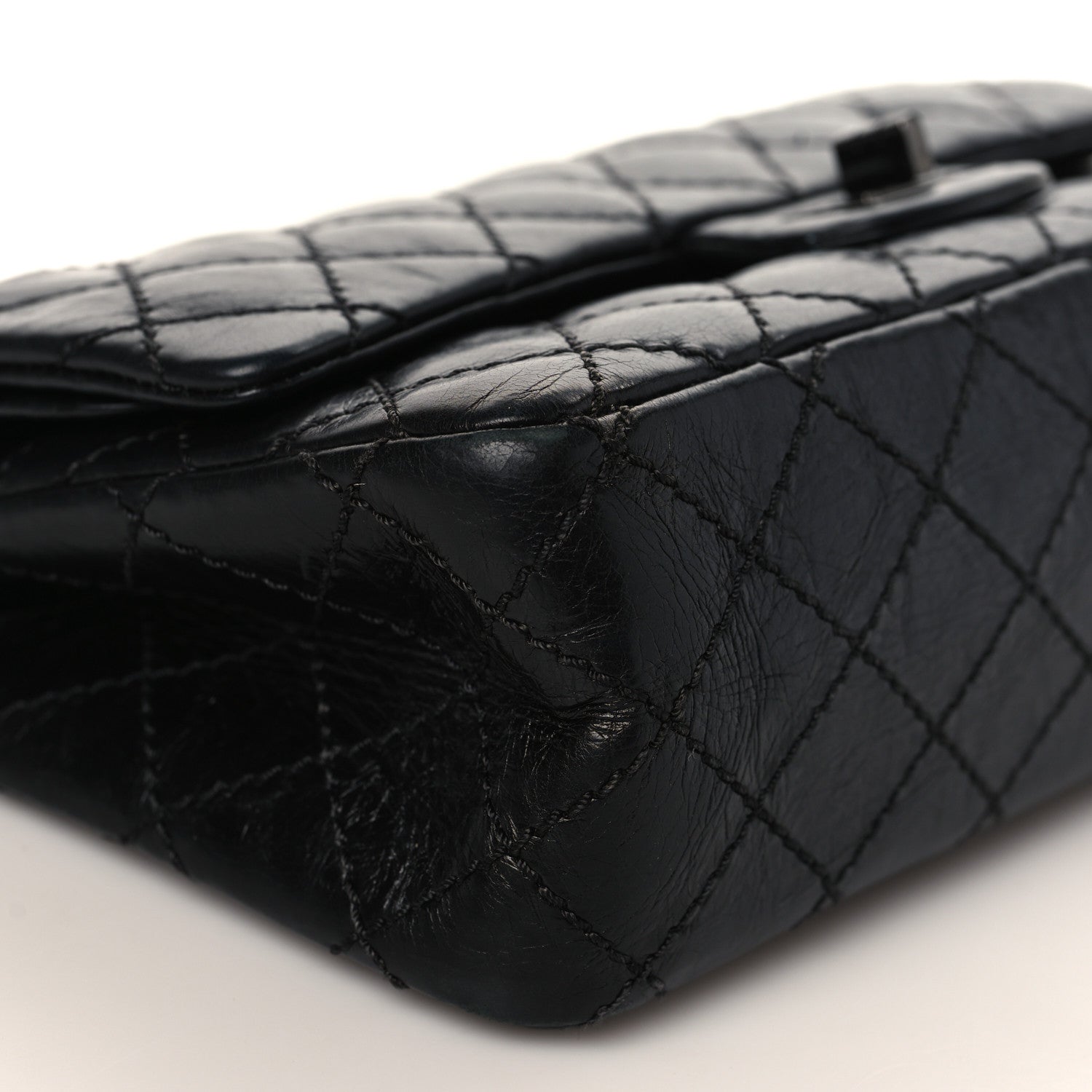 Chanel Aged Calfskin Quilted 2.55 Reissue 225 Flap So Black 6 of 8