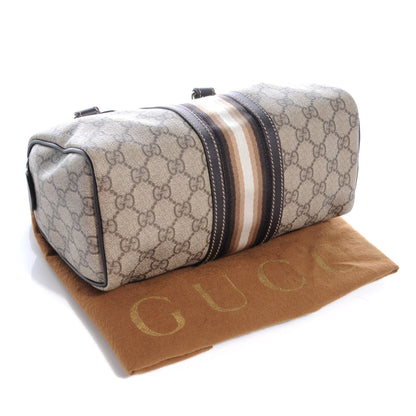 Gucci Monogram Vintage Web Small Boston Ebony 4 of 7