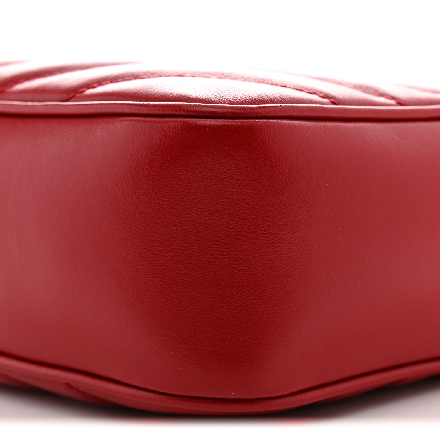 Saint Laurent Calfskin Matelasse Monogram Lou Camera Bag Red 10 of 12