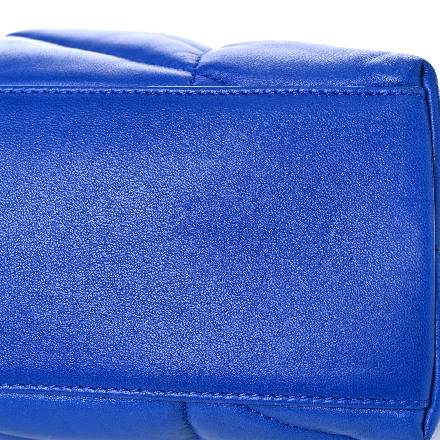 Lambskin Quilted Small Loulou Puffer Monogram Chain Satchel Majorele Blue