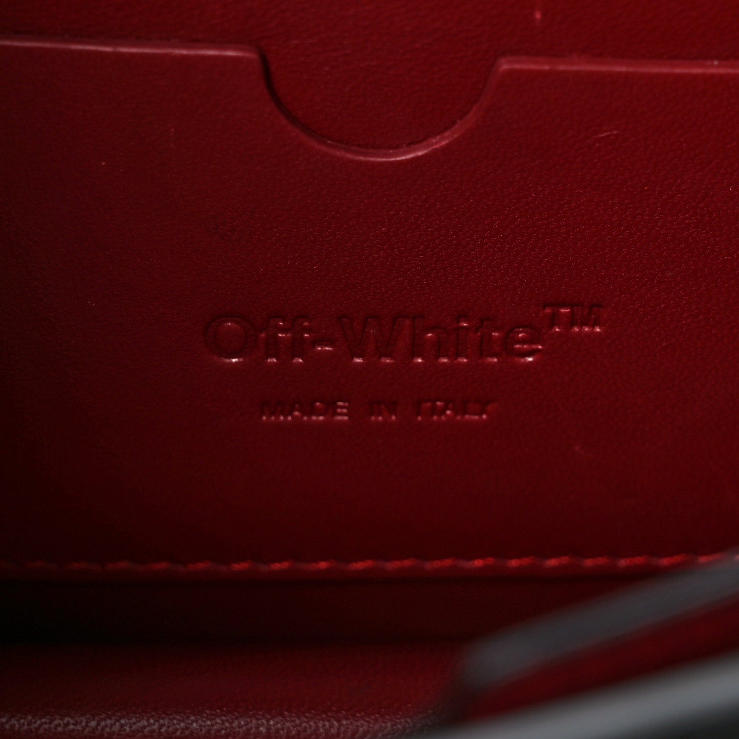 Calfskin Jitney 1.4 Virgil Was Here Shoulder Bag Black
