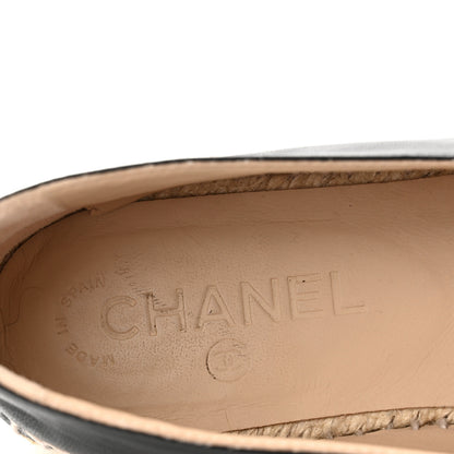 Chanel Lambskin CC Espadrilles 38 Black 8 of 9