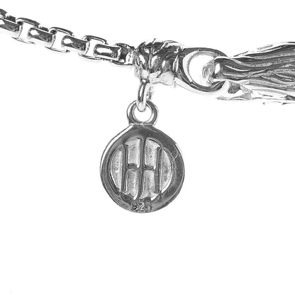 John Hardy Sterling Silver Diamond Black Chalcedony Black White Sapphire Legends Cobra Pendant Necklace 5 of 8