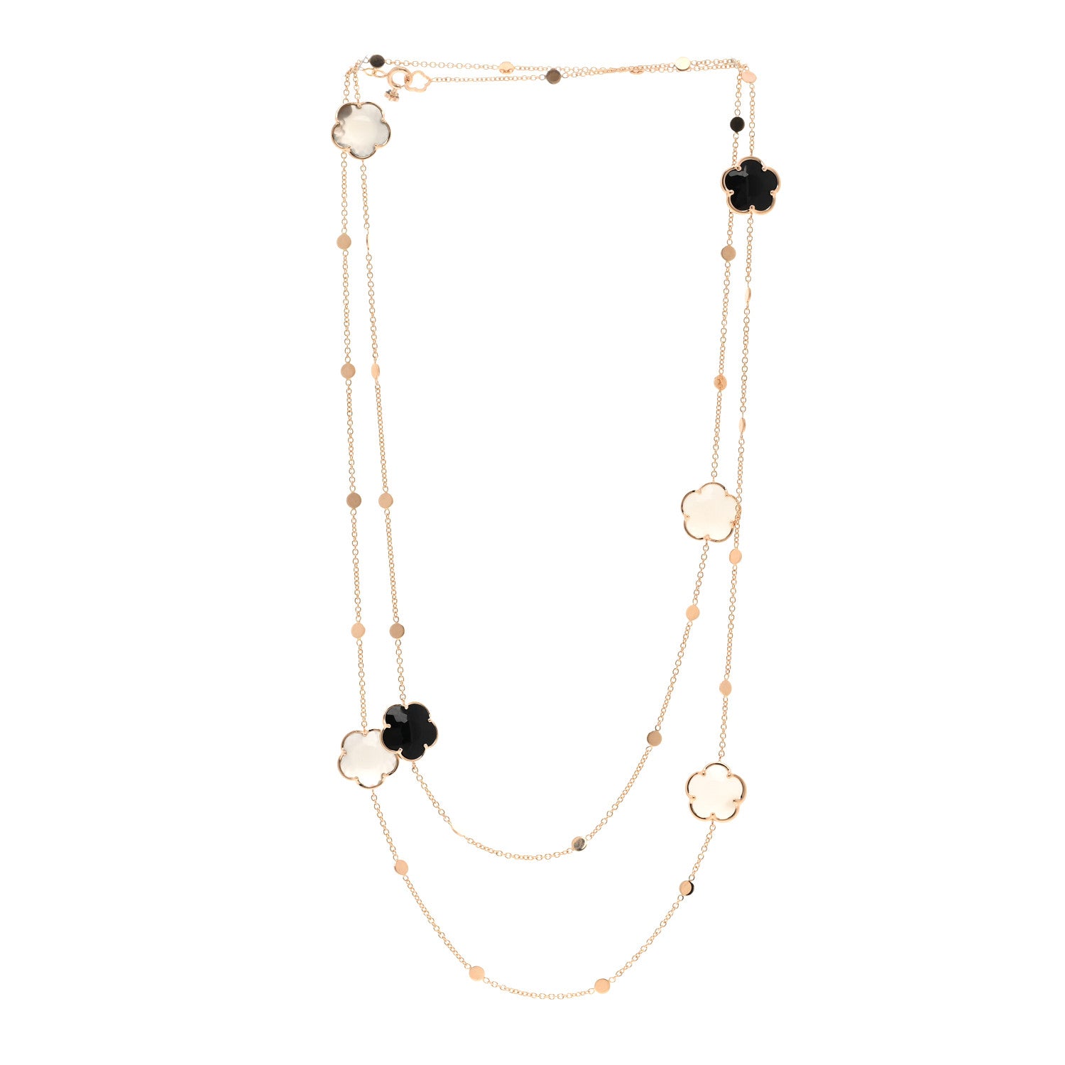 Pasquale Bruni 18K Rose Gold Diamond Moonstone Black Onyx Boquet Lumaire Station Necklace 3 of 5