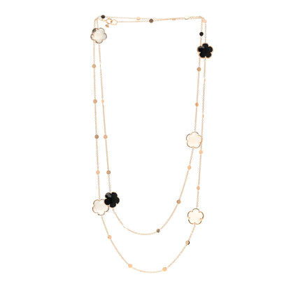 Pasquale Bruni 18K Rose Gold Diamond Moonstone Black Onyx Boquet Lumaire Station Necklace 3 of 5