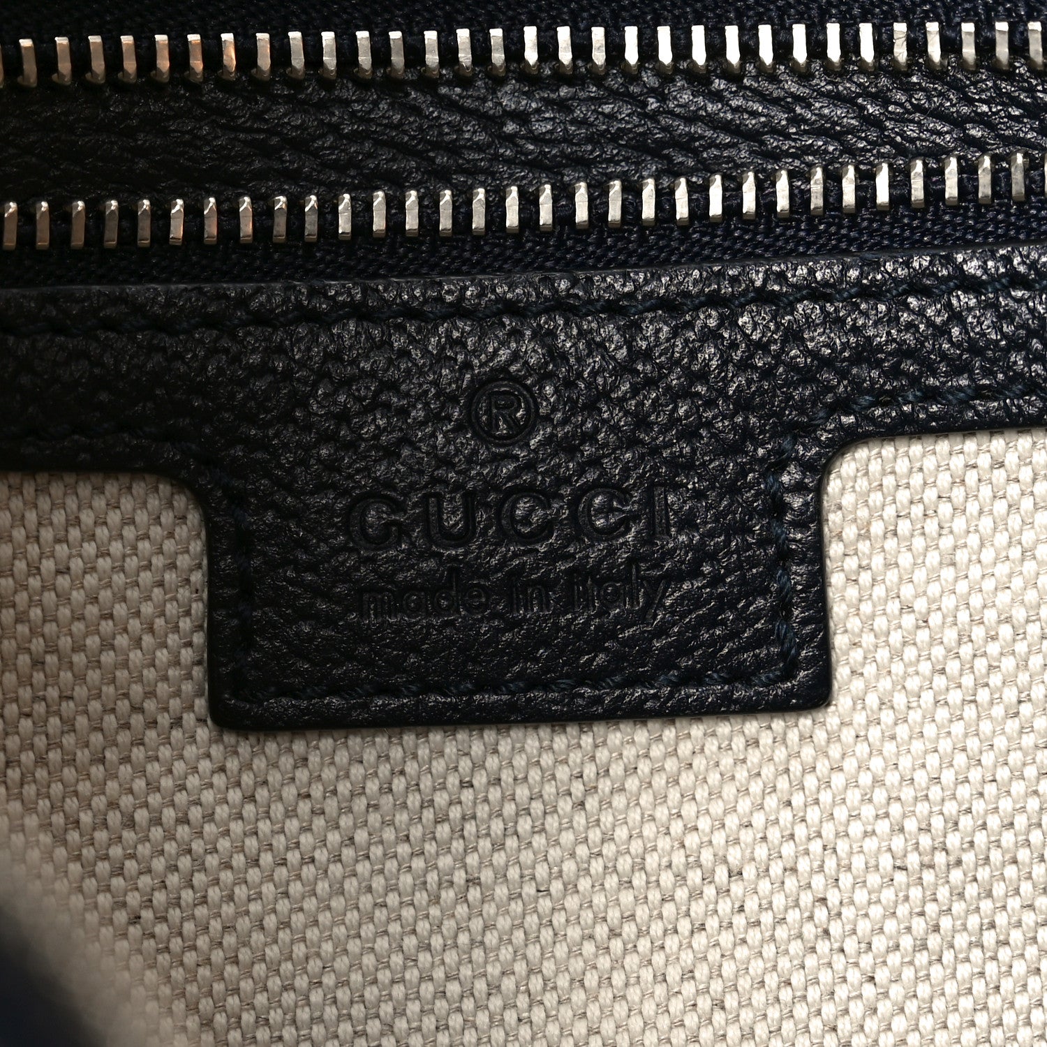 Gucci GG Supreme Monogram Textured Calfskin Web Large Attache Shoulder Bag Beige Blue 6 of 10