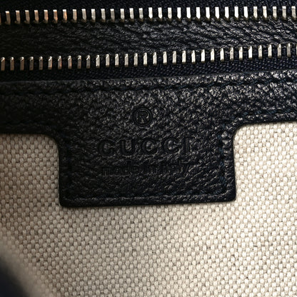 Gucci GG Supreme Monogram Textured Calfskin Web Large Attache Shoulder Bag Beige Blue 6 of 10