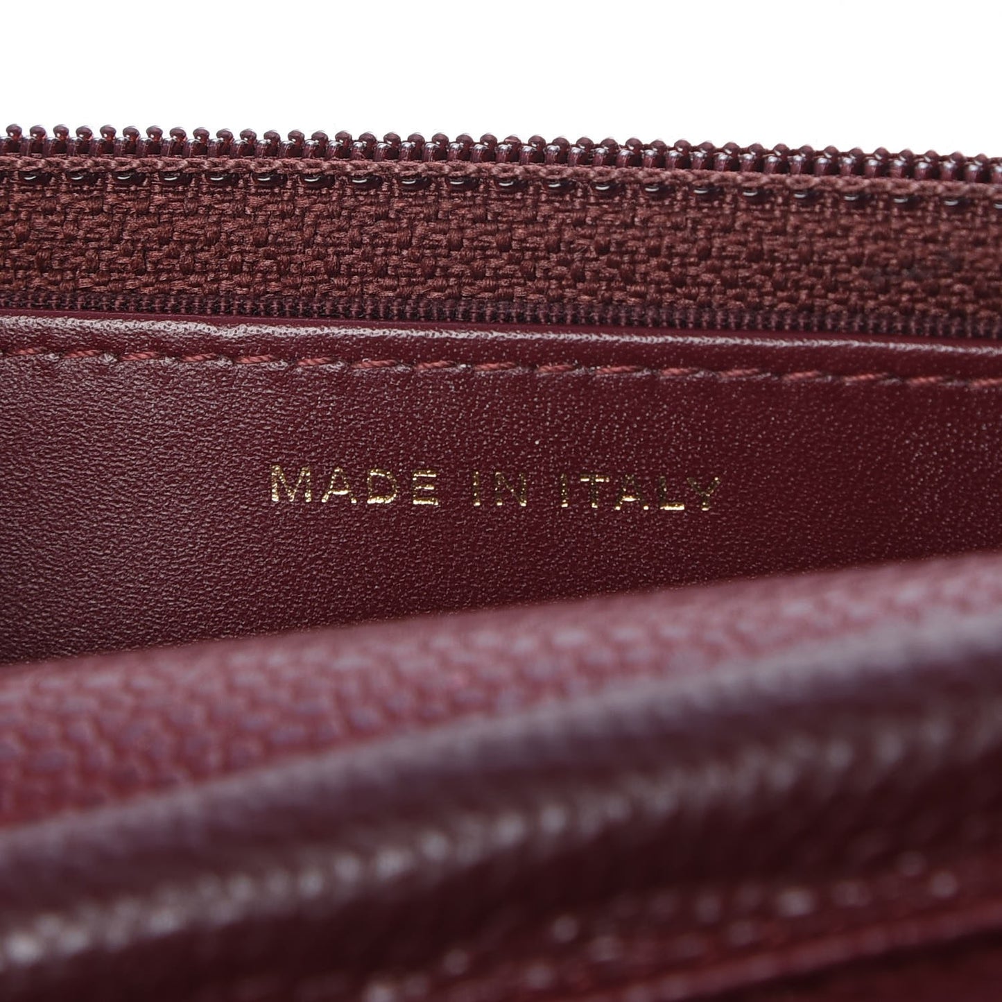 Caviar Quilted Wallet on Chain WOC Burgundy