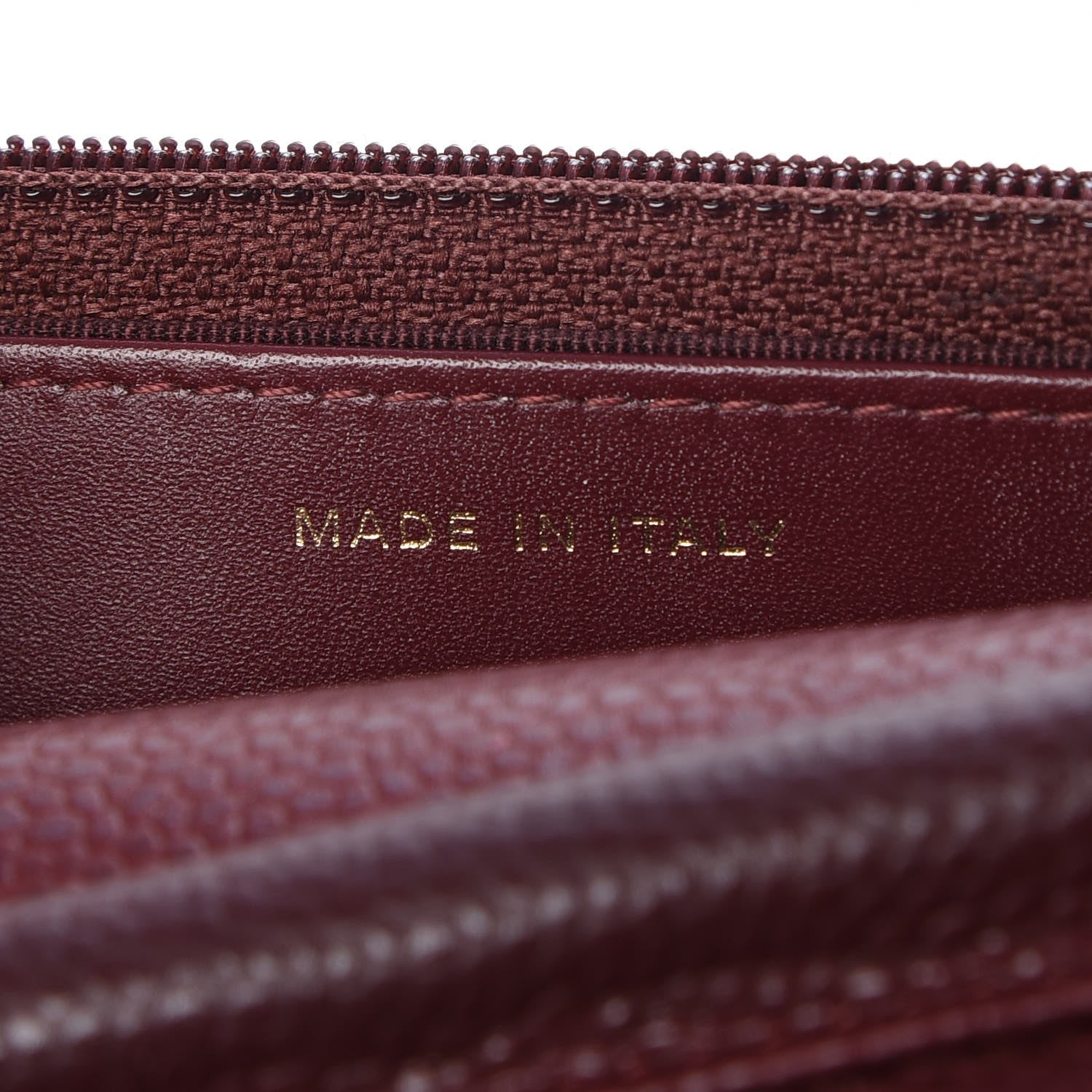 Chanel Caviar Quilted Wallet on Chain WOC Burgundy 7 of 9