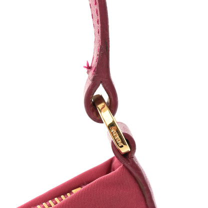 Prada Tessuto Nylon Bow Shoulder Bag Begonia 12 of 12