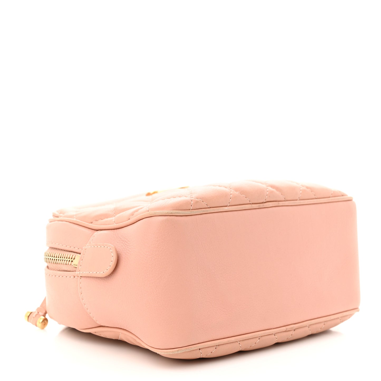 Calfskin Quilted CC Small Vanity Case Beige