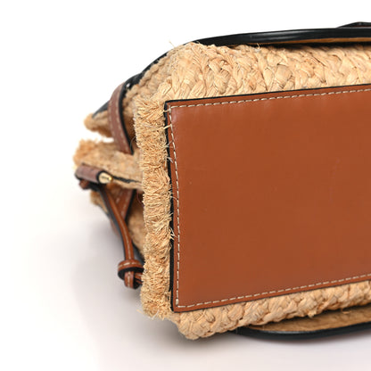 Loewe Raffia Calfskin Small Gate Tote Tan Naturel 7 of 9