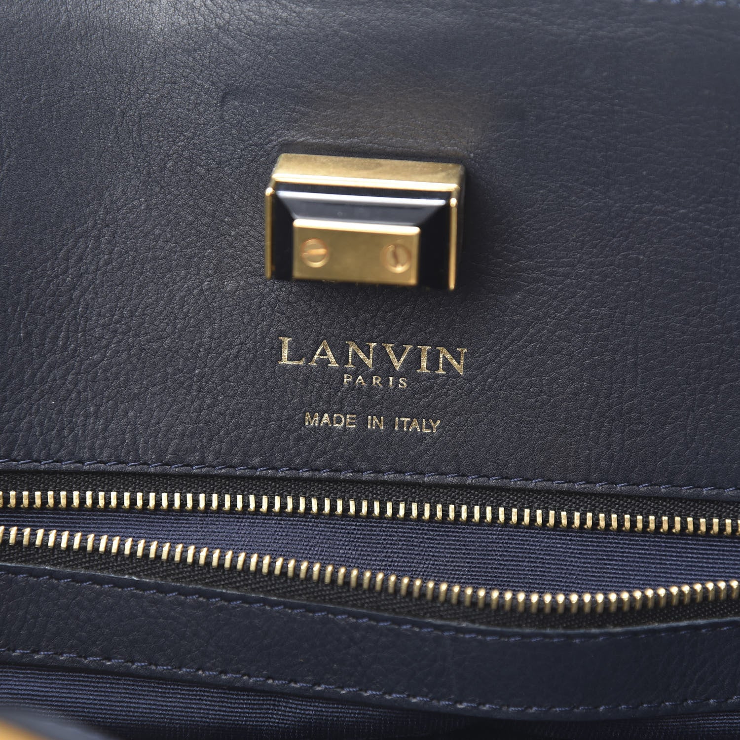 Lanvin Calfskin Turnlock Flat Tote Jaune 6 of 12