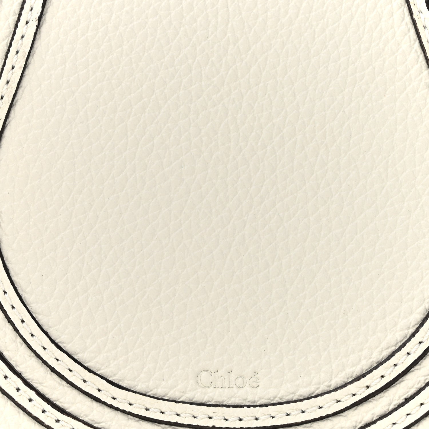 Chloe Calfskin Mini Marcie Round Crossbody Bag Abstract White 7 of 9