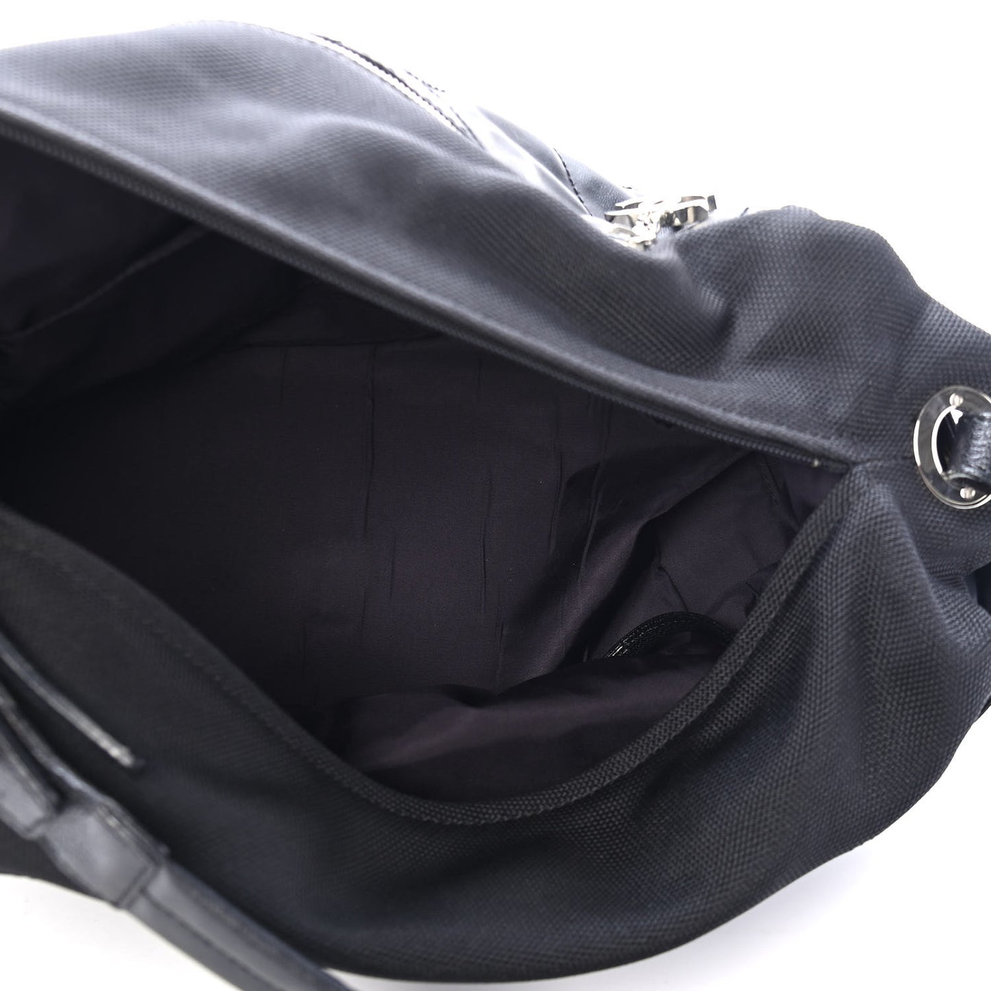 Coated Canvas Paris Biarritz Hobo Black