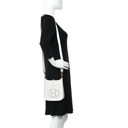 Hermes Taurillon Clemence Amazone Evelyne TPM New White 2 of 11