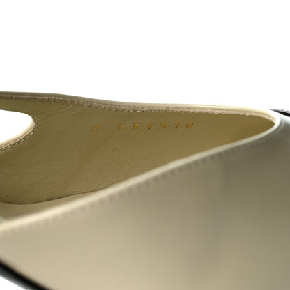 Chanel Lambskin Cap Toe CC Slingback Pumps 41 White Black 8 of 8