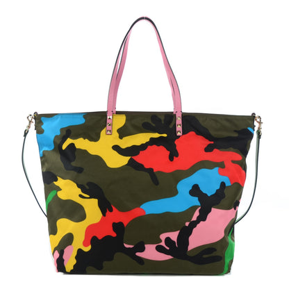 Valentino Garavani Nylon Psychedelic Camo Rockstud Easy Tote Multicolor 1 of 8
