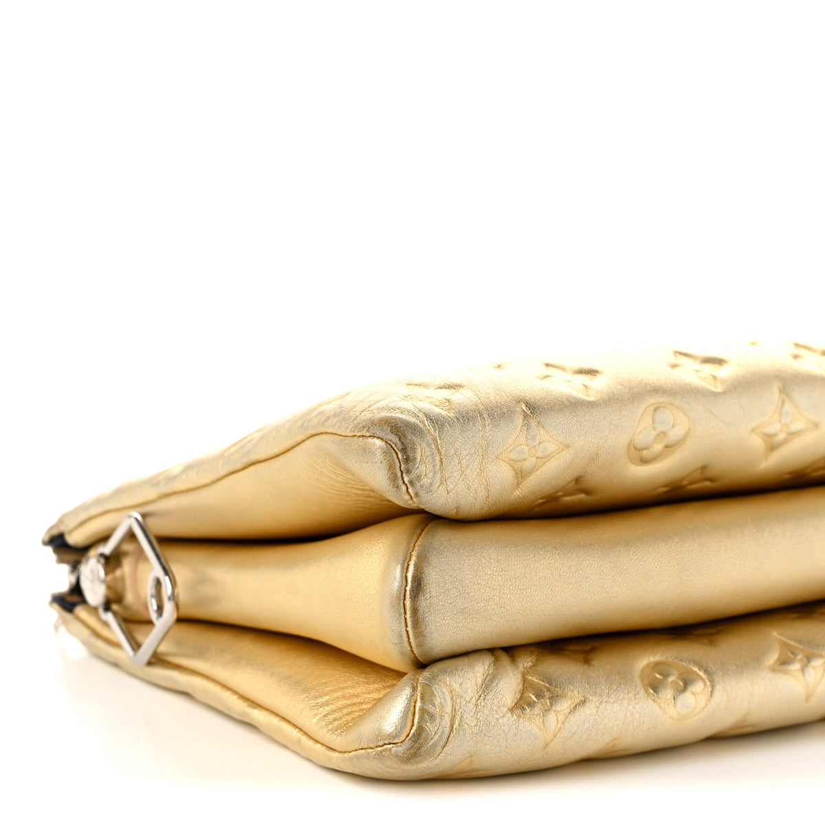 Louis Vuitton Lambskin Embossed Monogram Coussin PM Gold 9 of 10