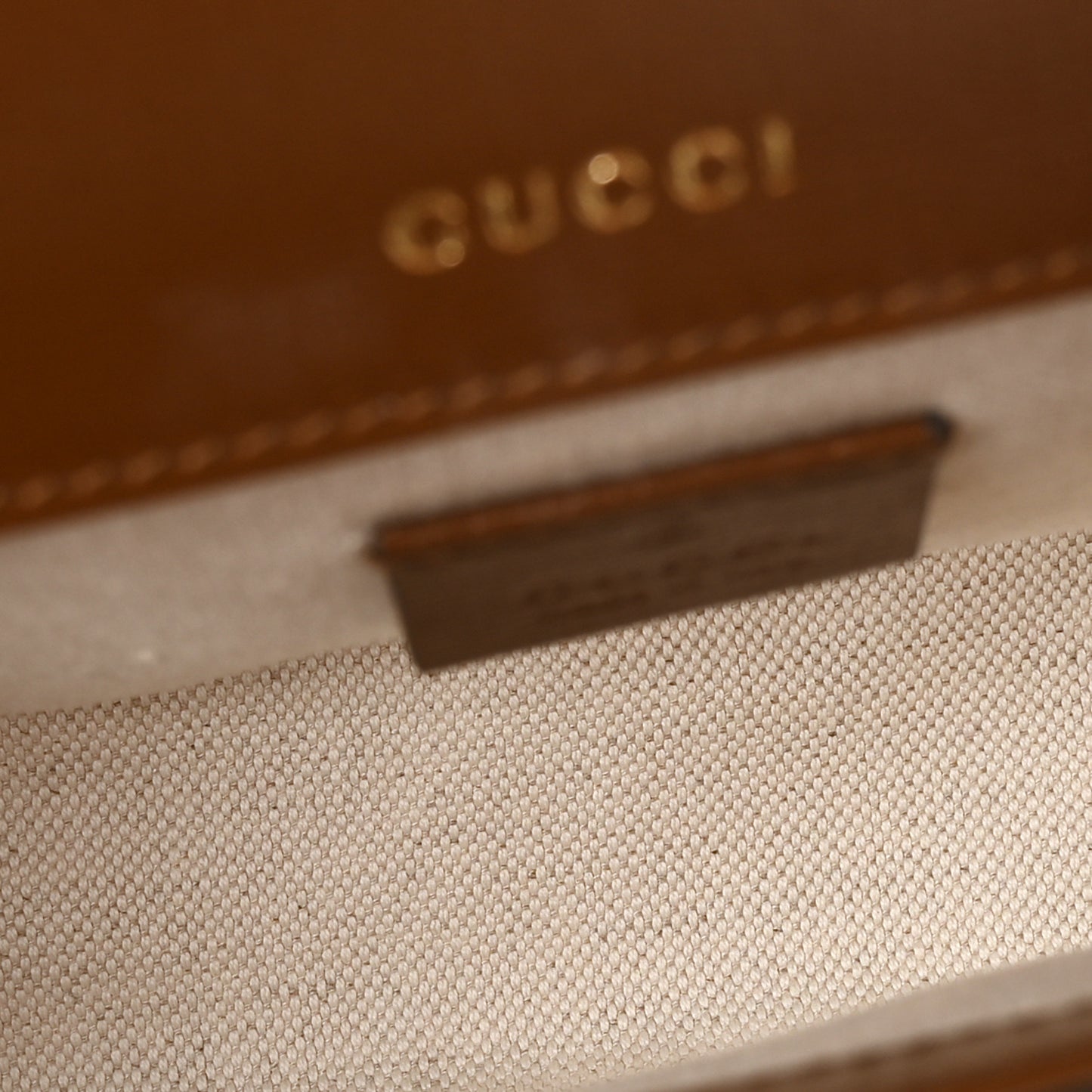 GG Supreme Monogram Azalea Calfskin Web Mini Horsebit 1955 Shoulder Bag Beige Ebony Brown Sugar