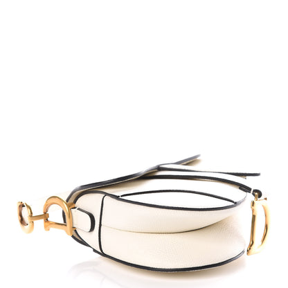 Christian Dior Grained Calfskin Mini Saddle Bag White 4 of 8