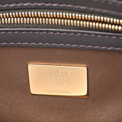 Fendi Vitello King Beaded Zucca Baguette Mogano Panna Ebano 6 of 9