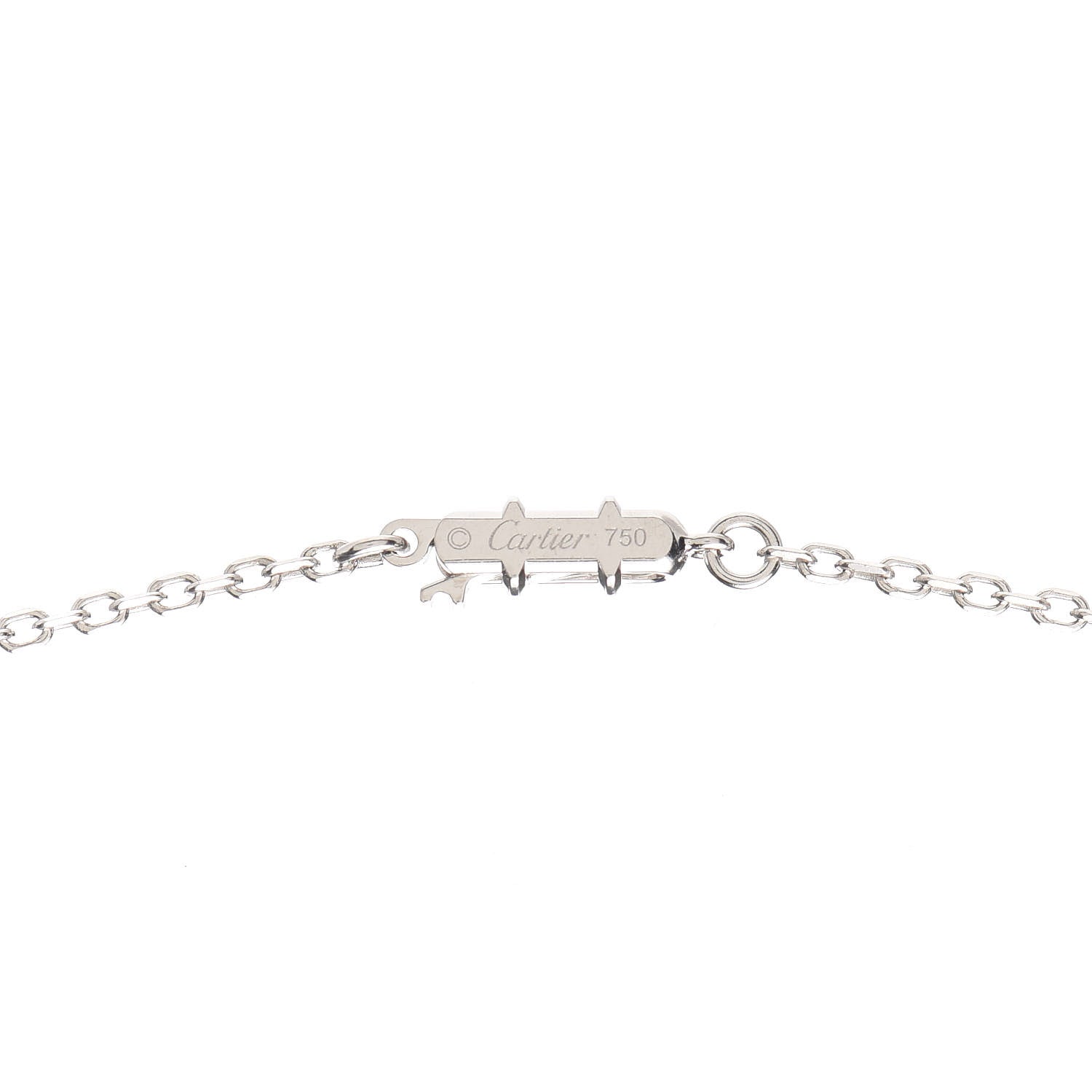 Cartier 18K White Gold Diamond Large Hearts and Symbols Pendant Necklace 4 of 6