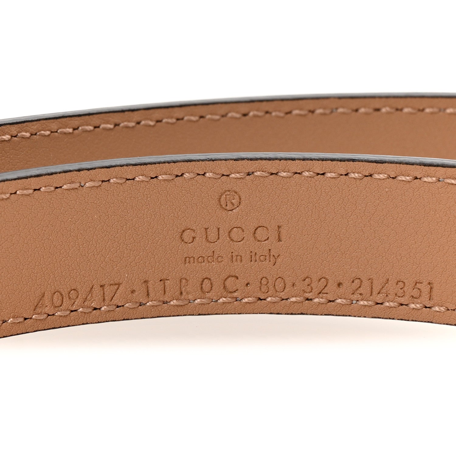 Gucci Metallic Calfskin Double G 20mm Belt 80 32 Silver 5 of 6