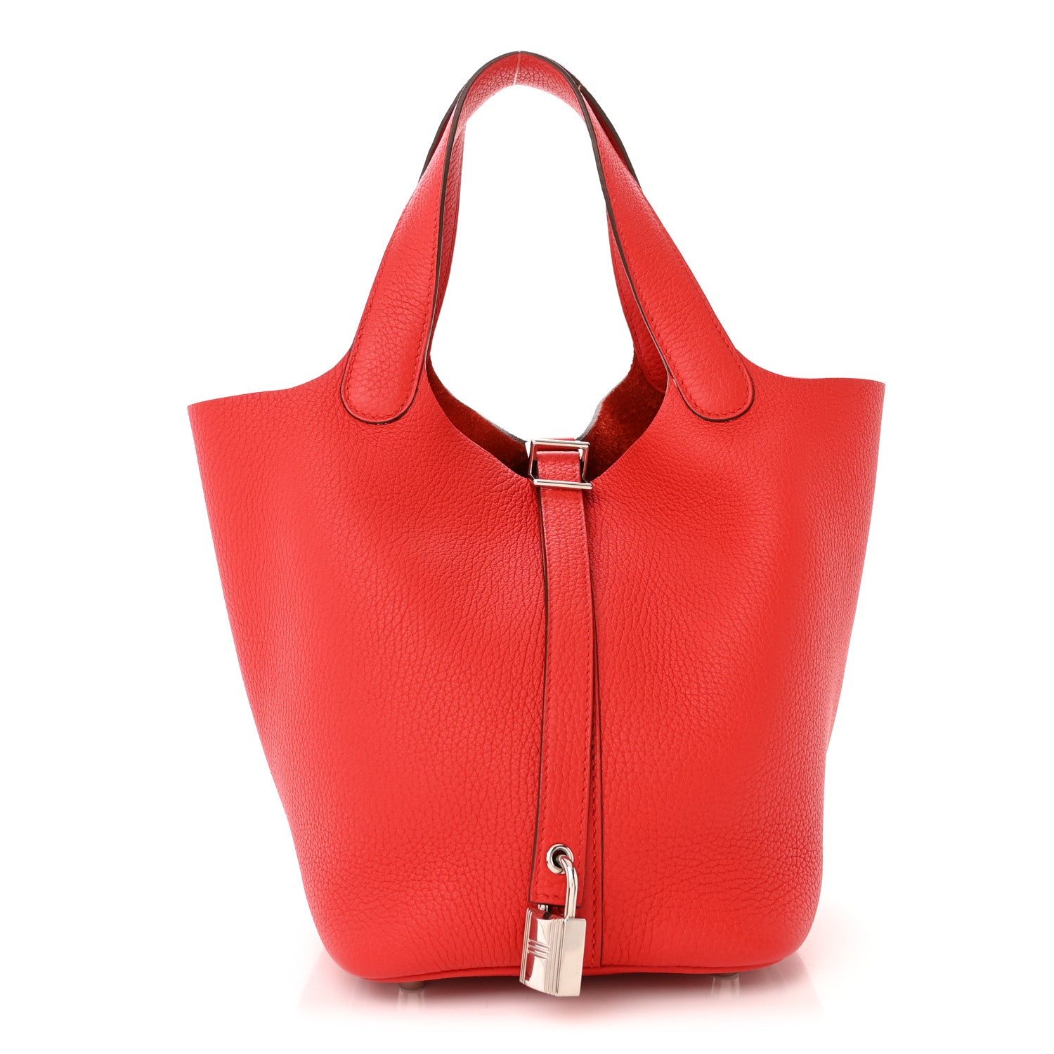 Hermes Taurillon Clemence Picotin Lock 18 PM Rouge de Coeur 1 of 12