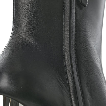 Gucci Malaga Kid Chrome Ankle Boots 39 Black 8 of 12