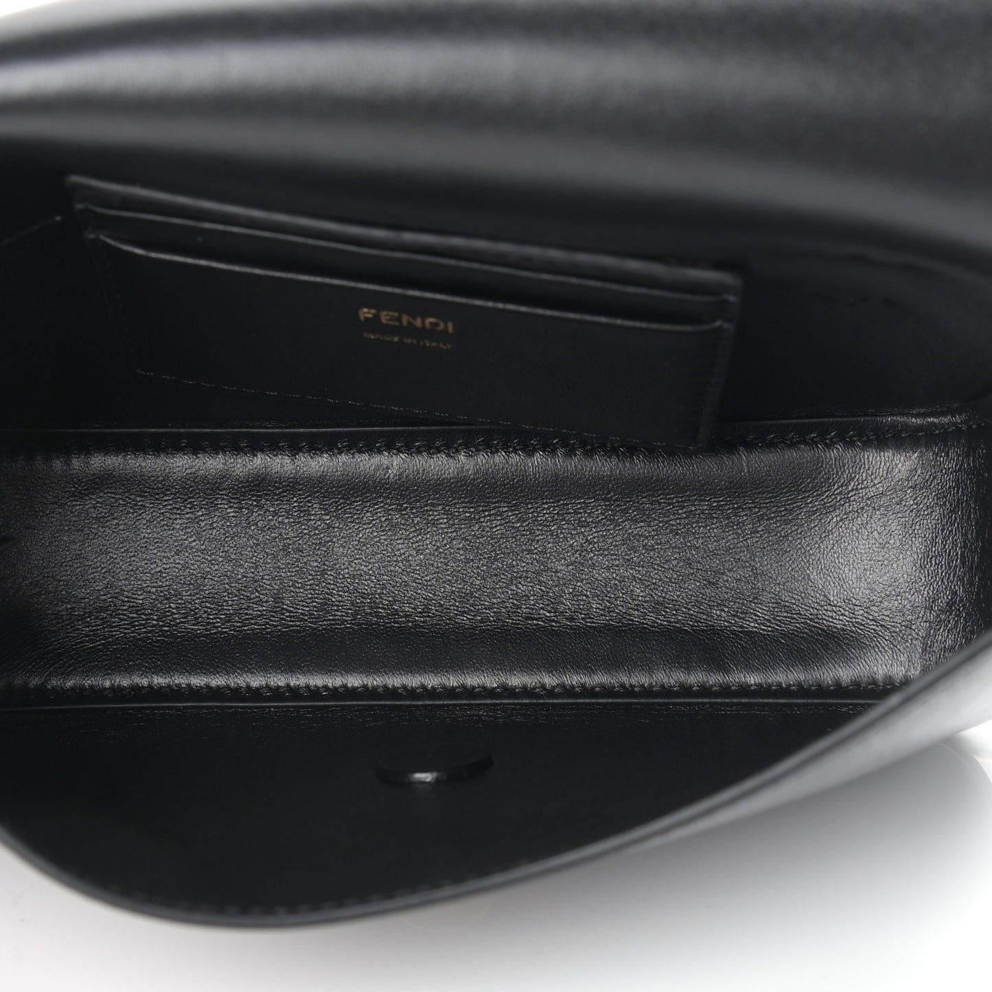 Agnello Old Shine Hip Belt Baguette Bag Black