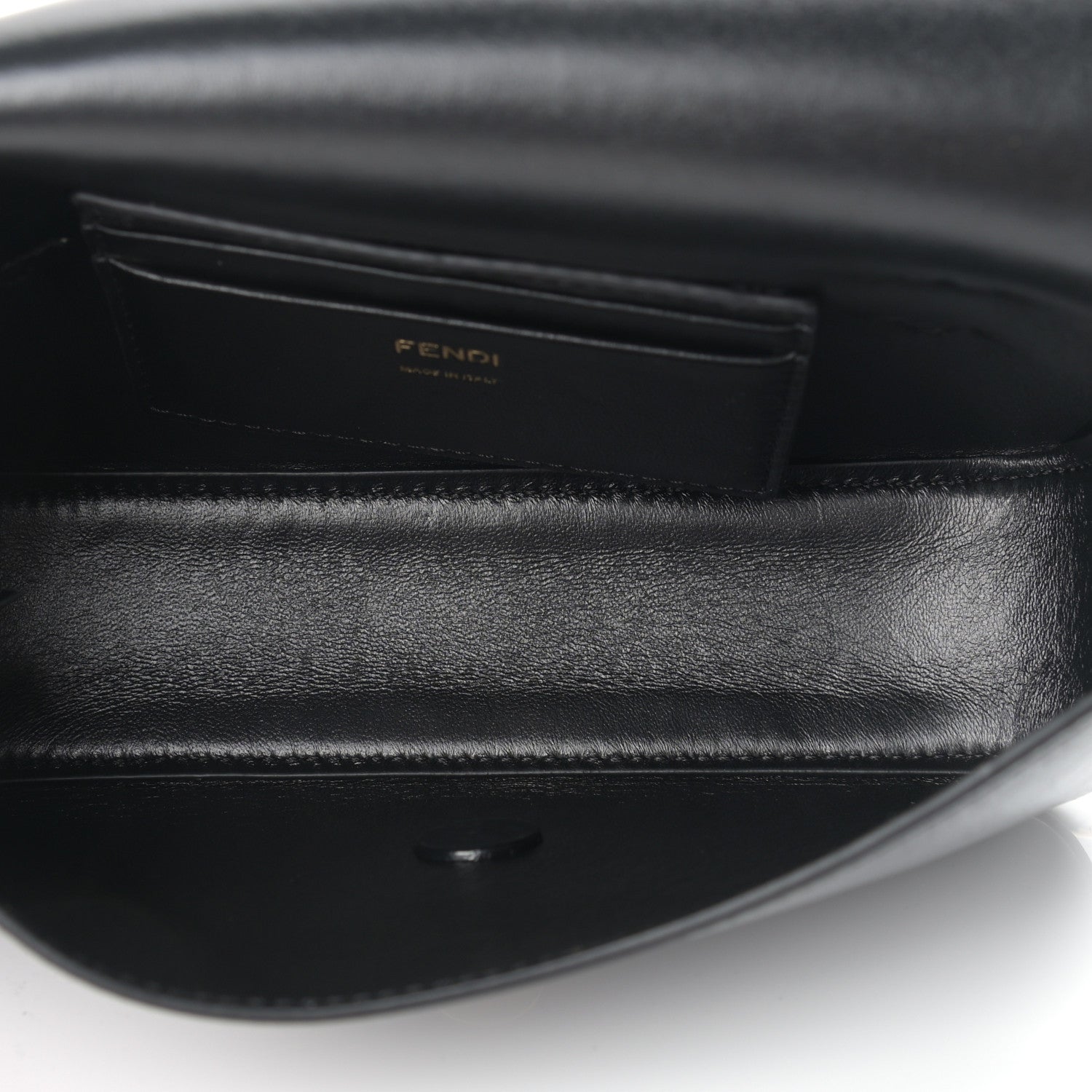 Fendi Agnello Old Shine Hip Belt Baguette Bag Black 5 of 11