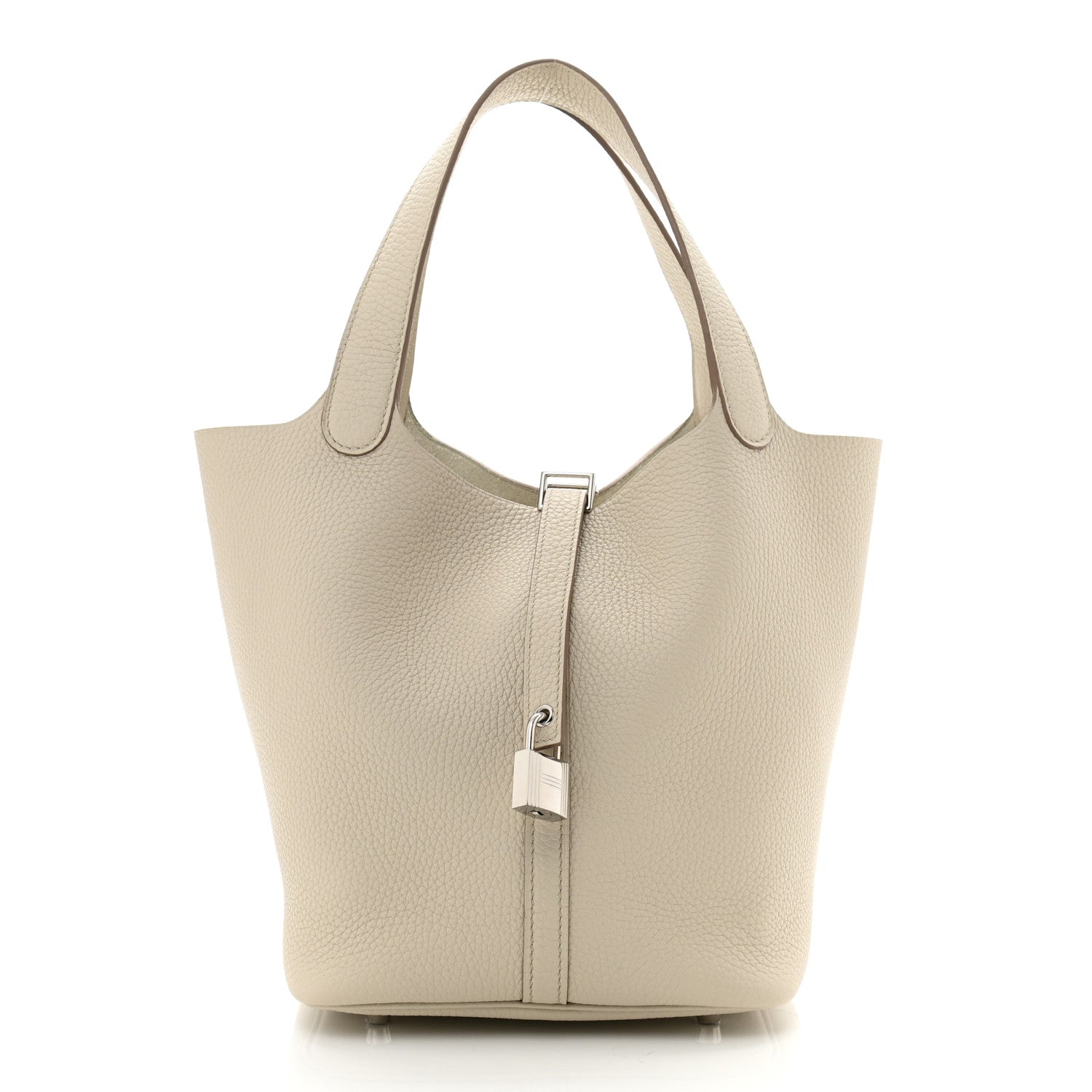 Hermes Taurillon Clemence Picotin Lock 22 MM Beton 1 of 10