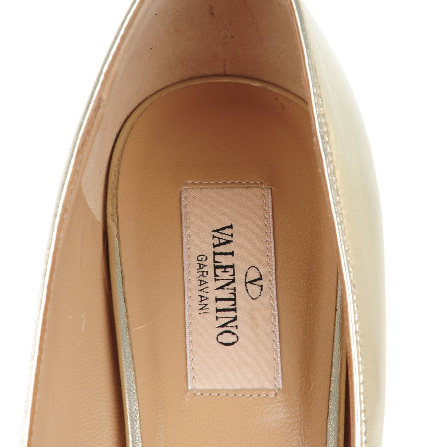 Metallic Nappa Couture Bow Low Heel Pumps 39 Platino