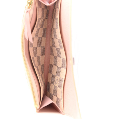 Louis Vuitton Damier Azur Emilie Wallet Rose Ballerine 5 of 7