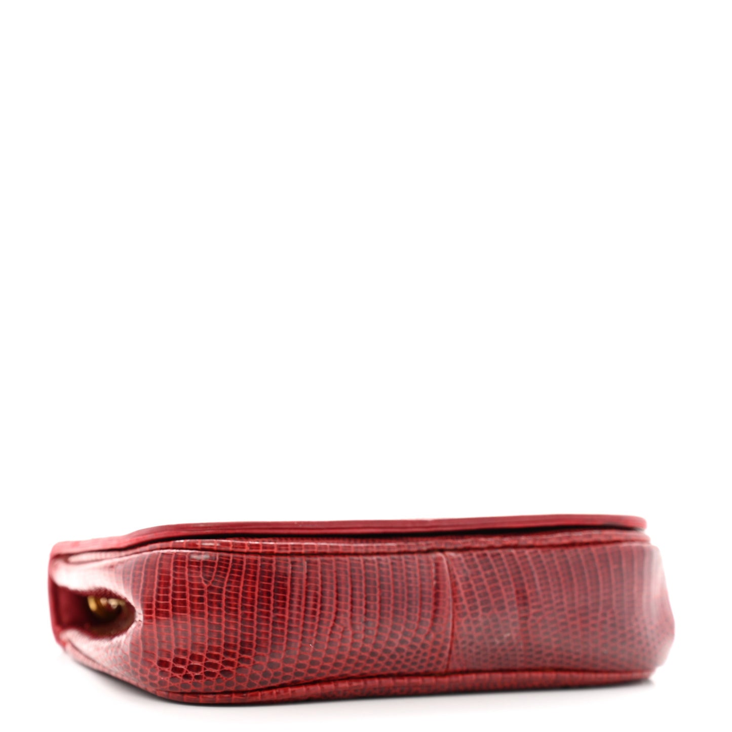 Lizard CC Mini Flap Bag Red