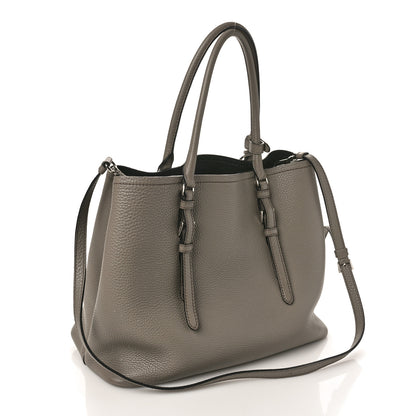 Prada Vitello Daino Medium Double Handle Tote Argilla Black 2 of 17
