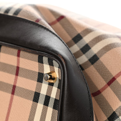 Burberry Haymarket Check Medium Golderton Tote Chocolate 13 of 14