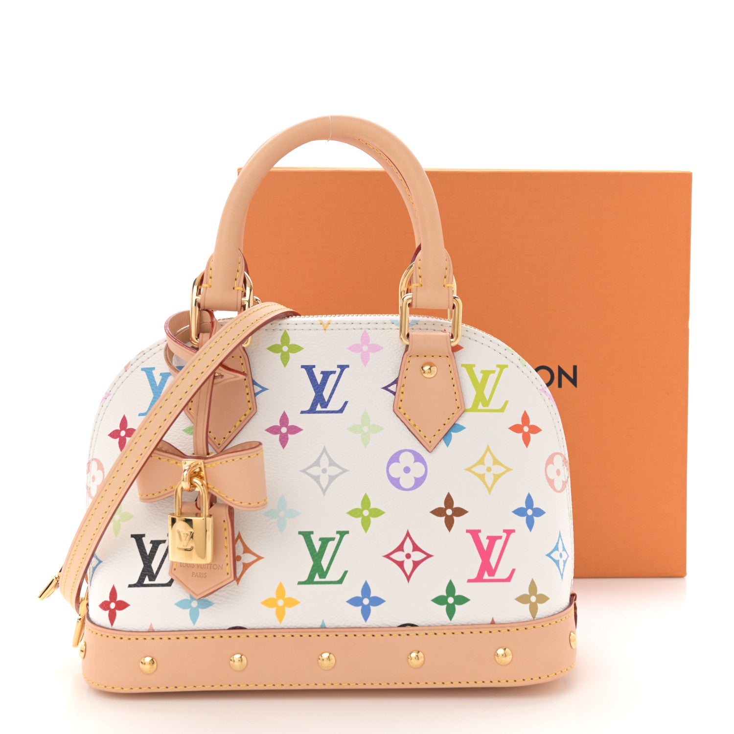 Louis Vuitton LV x TM Monogram Multicolor Alma BB White 10 of 10
