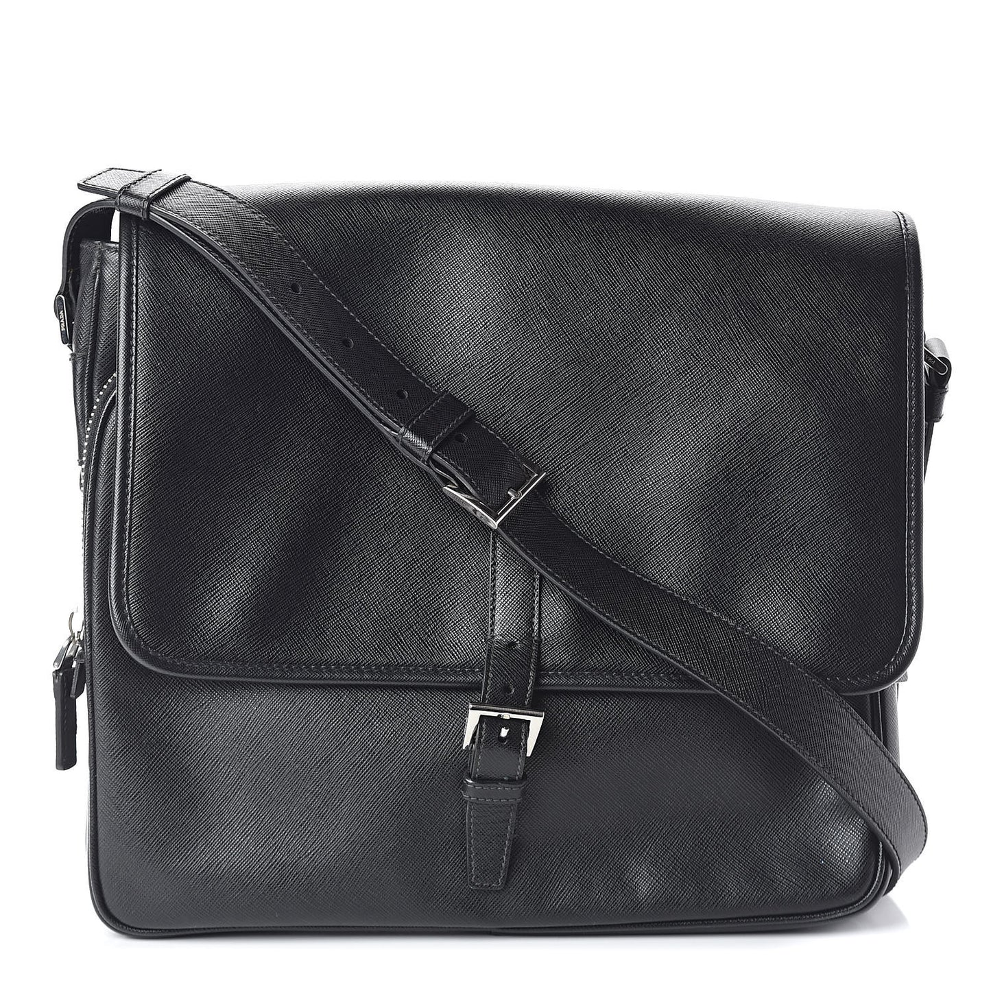 Saffiano Messenger Satchel Black