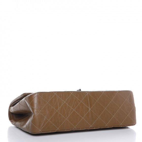 Aged Calfskin Quilted 2.55 Reissue 227 Flap Brown